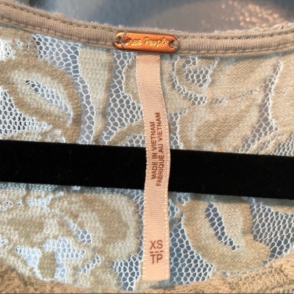 Free People Miles of Lace Mini Sleeveless Fit and Flare Dress in Mint Green - Picture 7 of 8